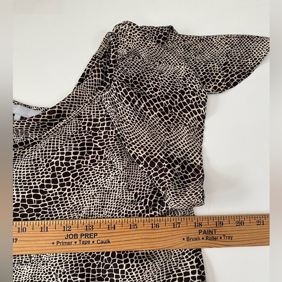 Violet & Claire Tops Blouse Leopard Print Layered wrap women’s size M - Picture 7 of 15